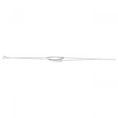Bracelet en argent et oxydes de zirconium