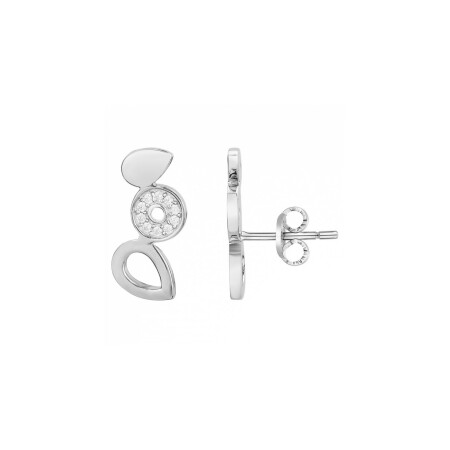 Boucles d'oreilles en argent et oxydes de zirconium