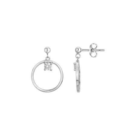 Boucles d'oreilles en argent et oxydes de zirconium