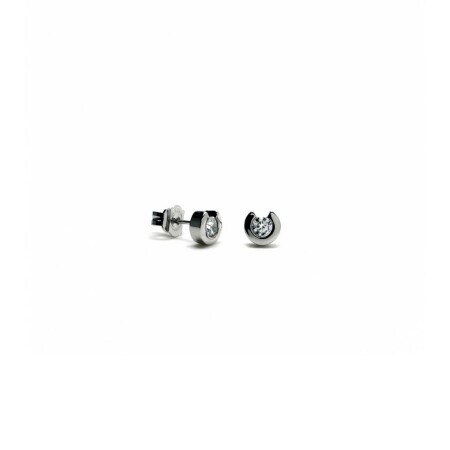 Boucles d'oreilles en argent et oxydes de zirconium