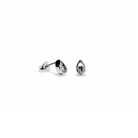 Boucles d'oreilles en argent et oxydes de zirconium