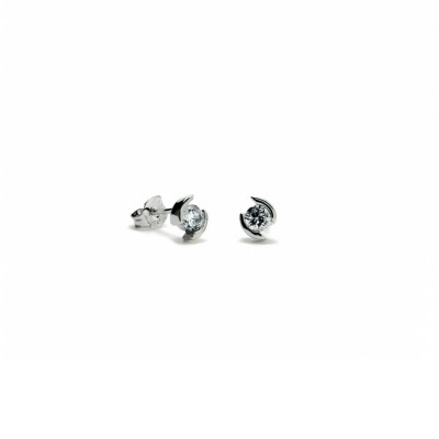 Boucles d'oreilles en argent et oxydes de zirconium