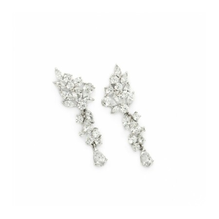 Boucles d'oreilles en argent et oxydes de zirconium