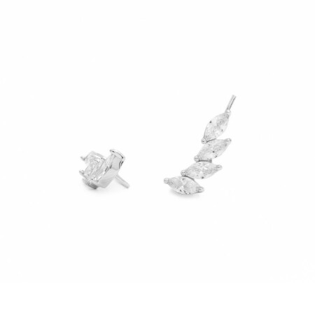 Boucles d'oreilles en argent et oxydes de zirconium