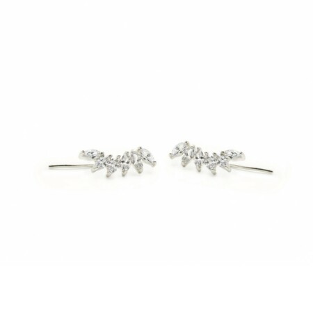 Boucles d'oreilles en argent et oxydes de zirconium