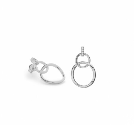 Boucles d'oreilles en argent et oxydes de zirconium