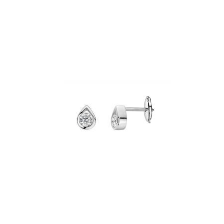 Boucles d'oreilles en or blanc et diamants