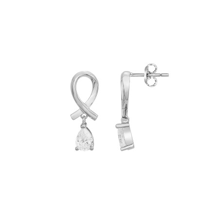 Boucles d'oreilles en argent et oxydes de zirconium