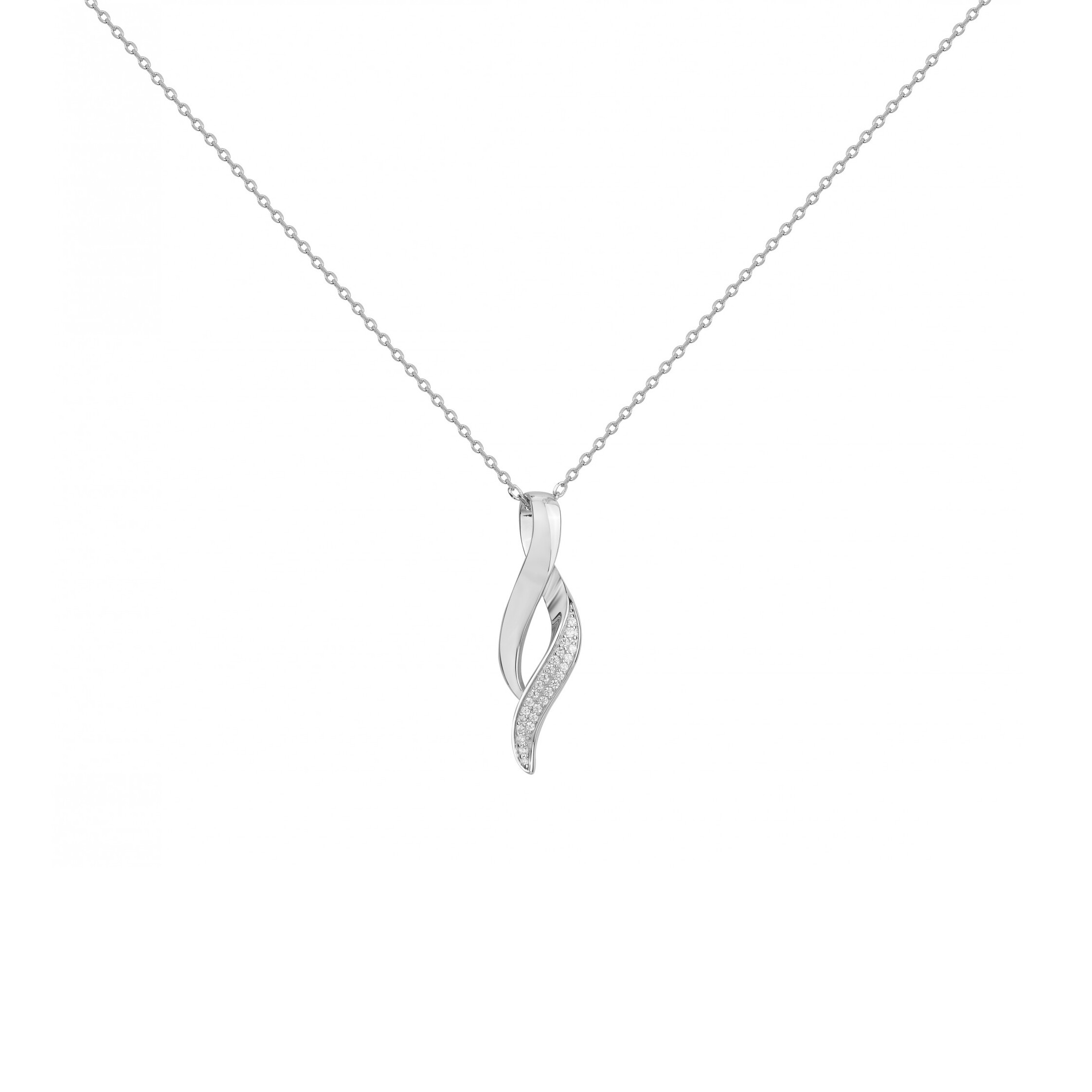 Collier en argent et oxydes de zirconium