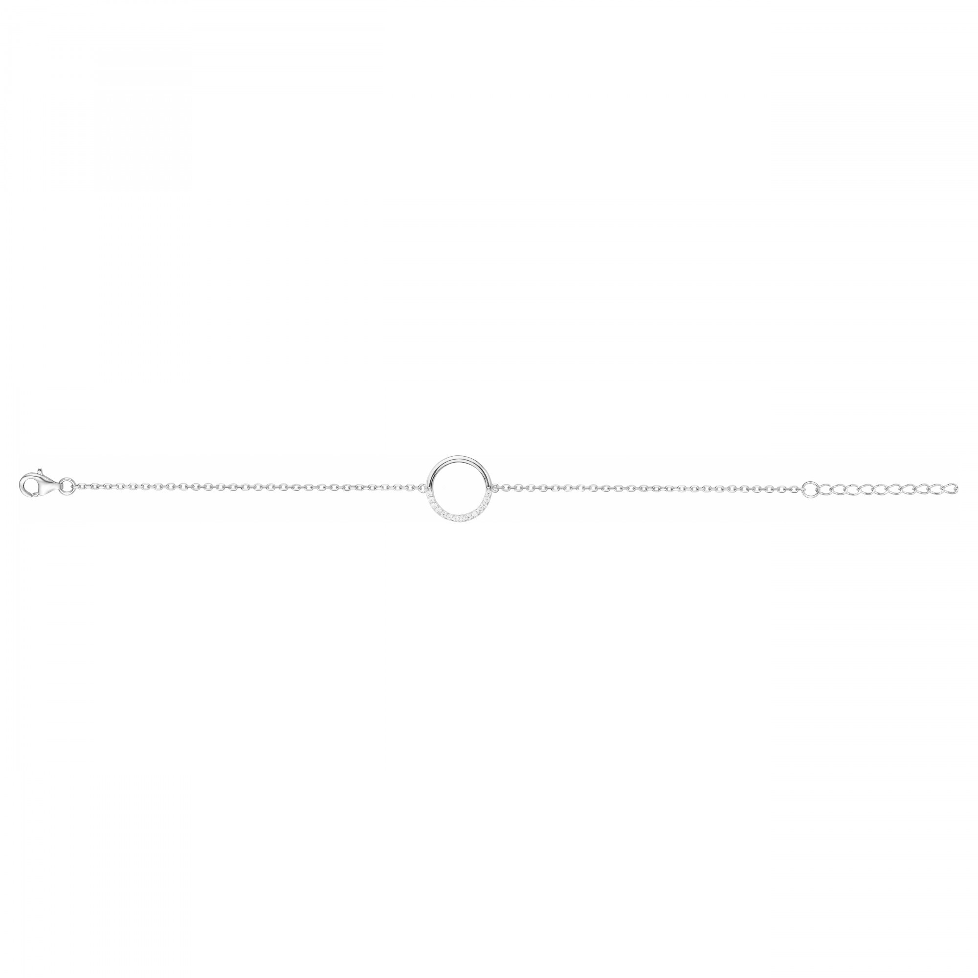 Bracelet en argent et oxydes de zirconium vue 2