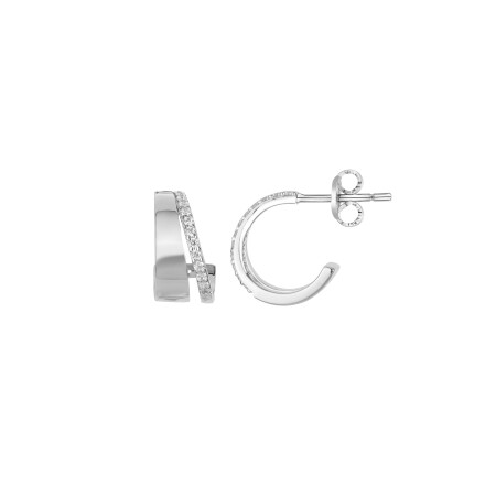 Boucles d'oreilles en argent et oxydes de zirconium