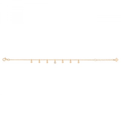 Bracelet La Garçonne en plaqué or et diamant