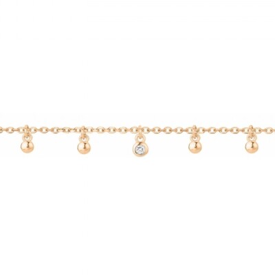 Bracelet La Garçonne en plaqué or et diamant