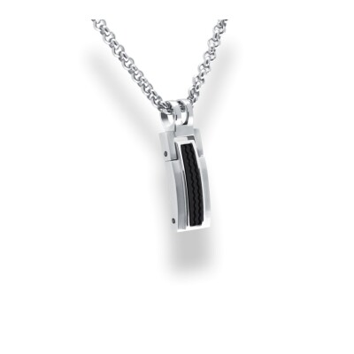 Collier en acier et insert silicone