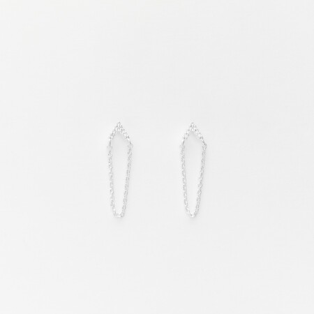 Boucles d'oreilles en argent et oxydes de zirconium