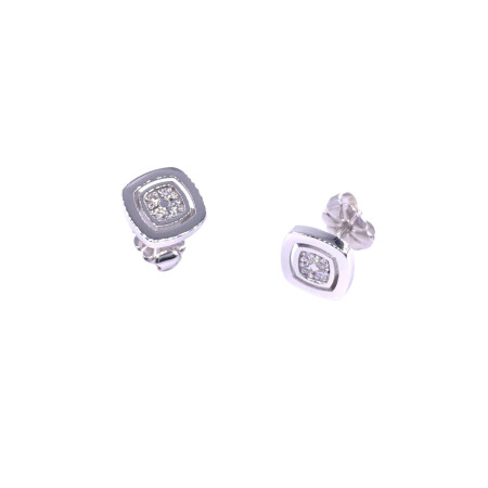 Boucles d'oreilles en or blanc et diamants