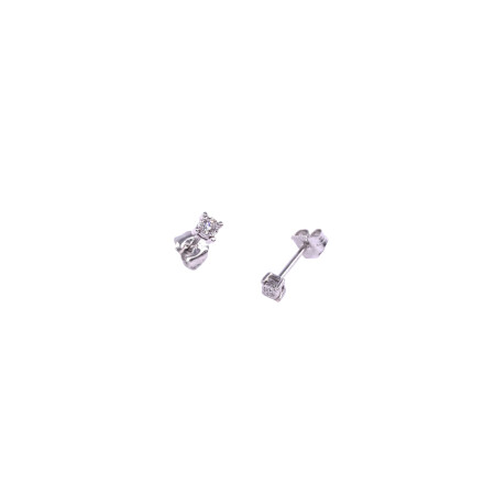 Boucles d'oreilles en or blanc et diamants