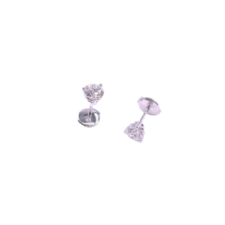 Boucles d'oreilles en or blanc et diamants