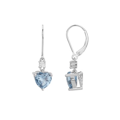 Boucles d'oreilles Griffe Rouge en argent et oxyde de zirconium