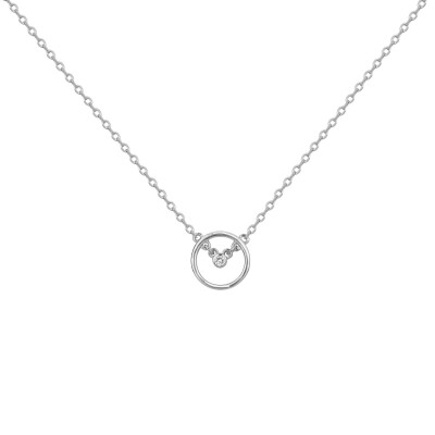 Collier La Garçonne en argent et diamant