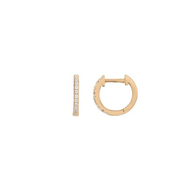 Boucles d'oreilles en plaqué or et oxyde de zirconium