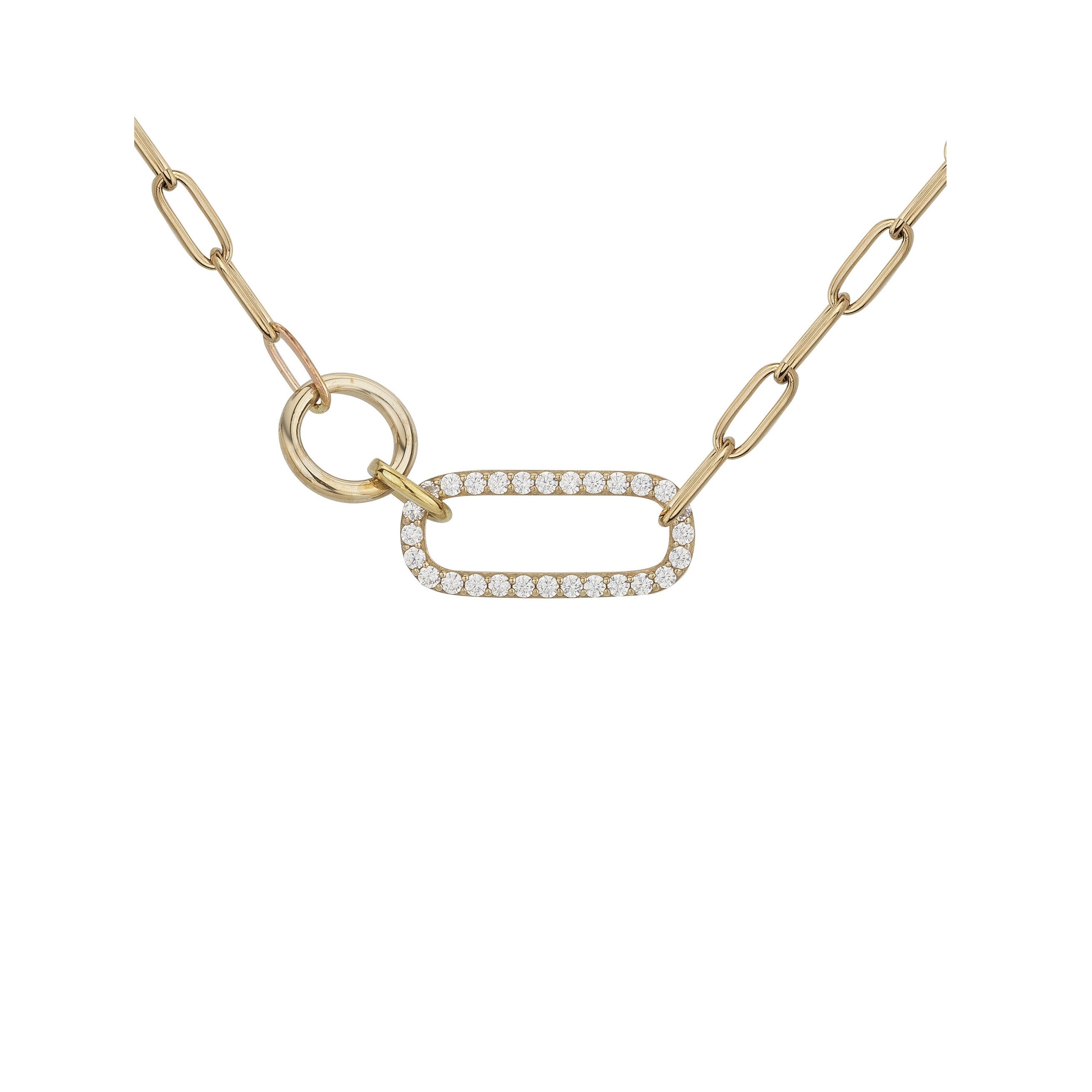 Collier en plaqué or et oxyde de zirconium