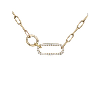 Collier en plaqué or et oxyde de zirconium