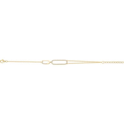 Bracelet en plaqué or et oxyde de zirconium
