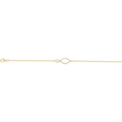 Bracelet en plaqué or et oxyde de zirconium