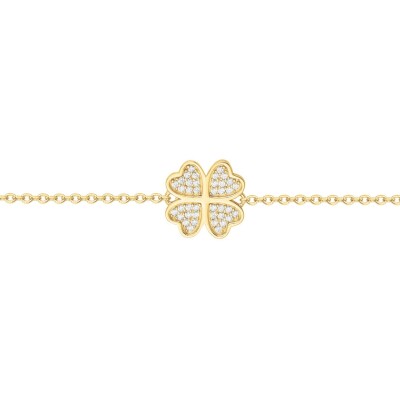 Bracelet en plaqué or et oxyde de zirconium