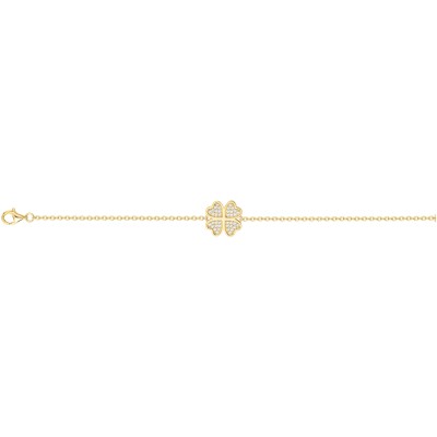 Bracelet en plaqué or et oxyde de zirconium