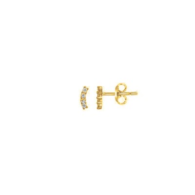 Boucles d'oreilles en plaqué or et oxyde de zirconium
