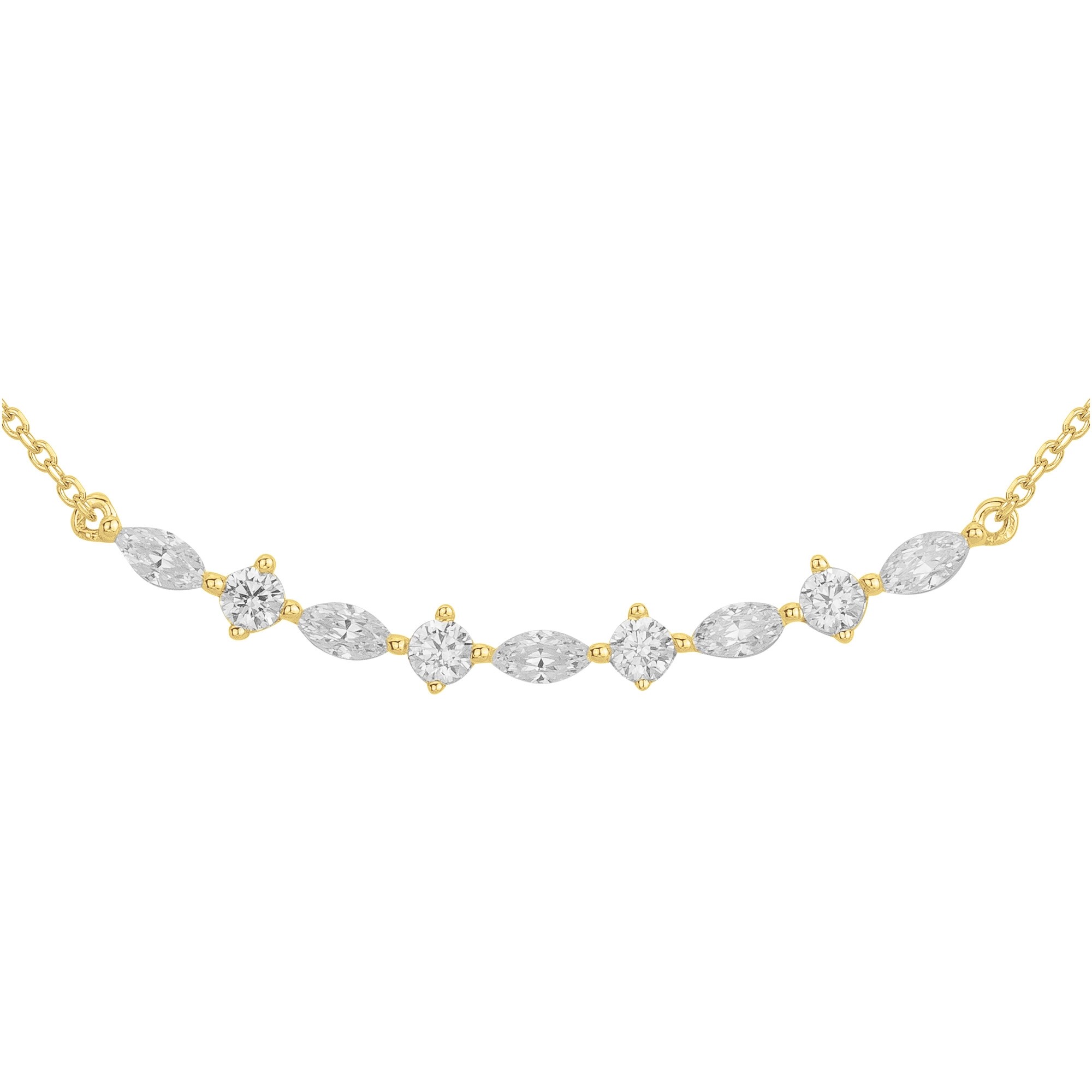 Colliers en plaqué or et oxyde de zirconium