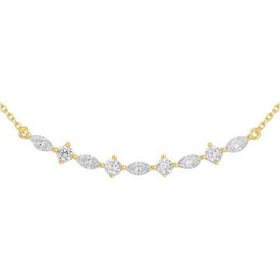 Colliers en plaqué or et oxyde de zirconium