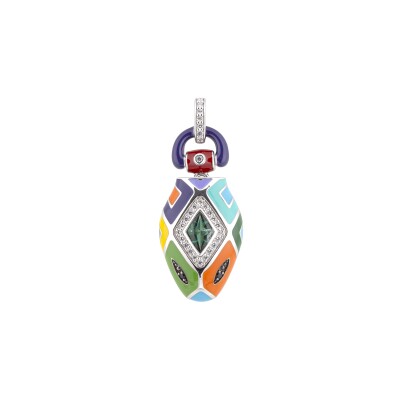 Pendentif Una Storia en argent laqué