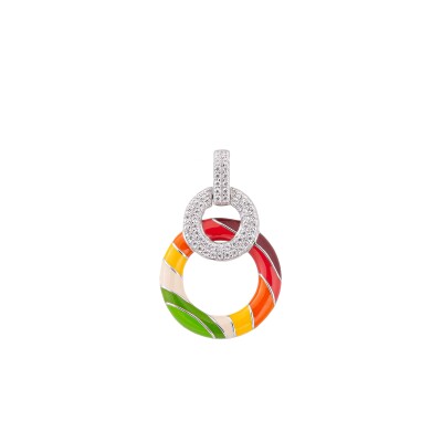 Pendentif Una Storia en argent laqué