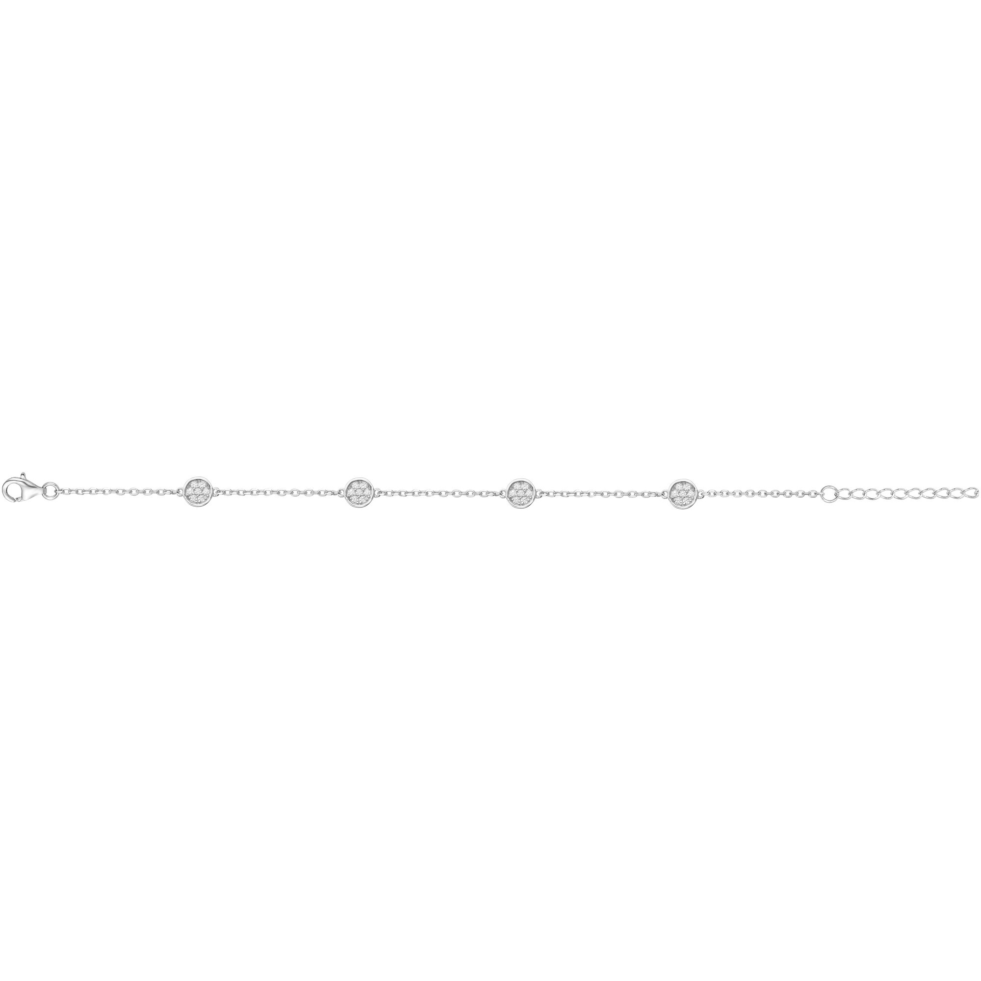 Bracelet en argent et oxydes de zirconium vue 2
