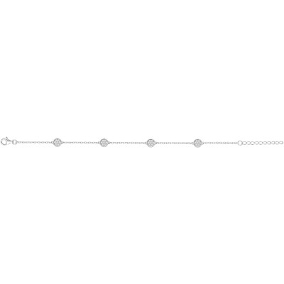 Bracelet en argent et oxydes de zirconium