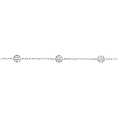 Bracelet en argent et oxydes de zirconium