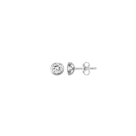 Boucles d'oreilles en argent et oxydes de zirconium