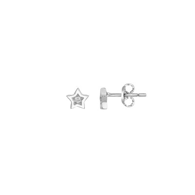 Boucles d'oreilles en argent et oxydes de zirconium
