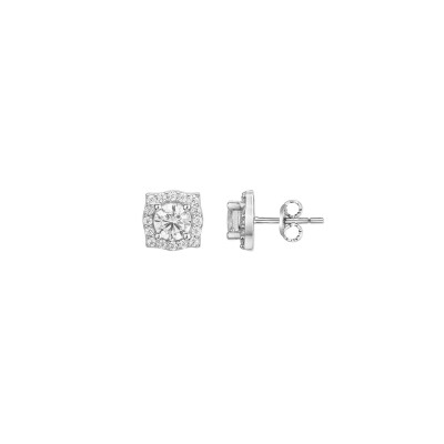Boucles d'oreilles en argent et oxydes de zirconium