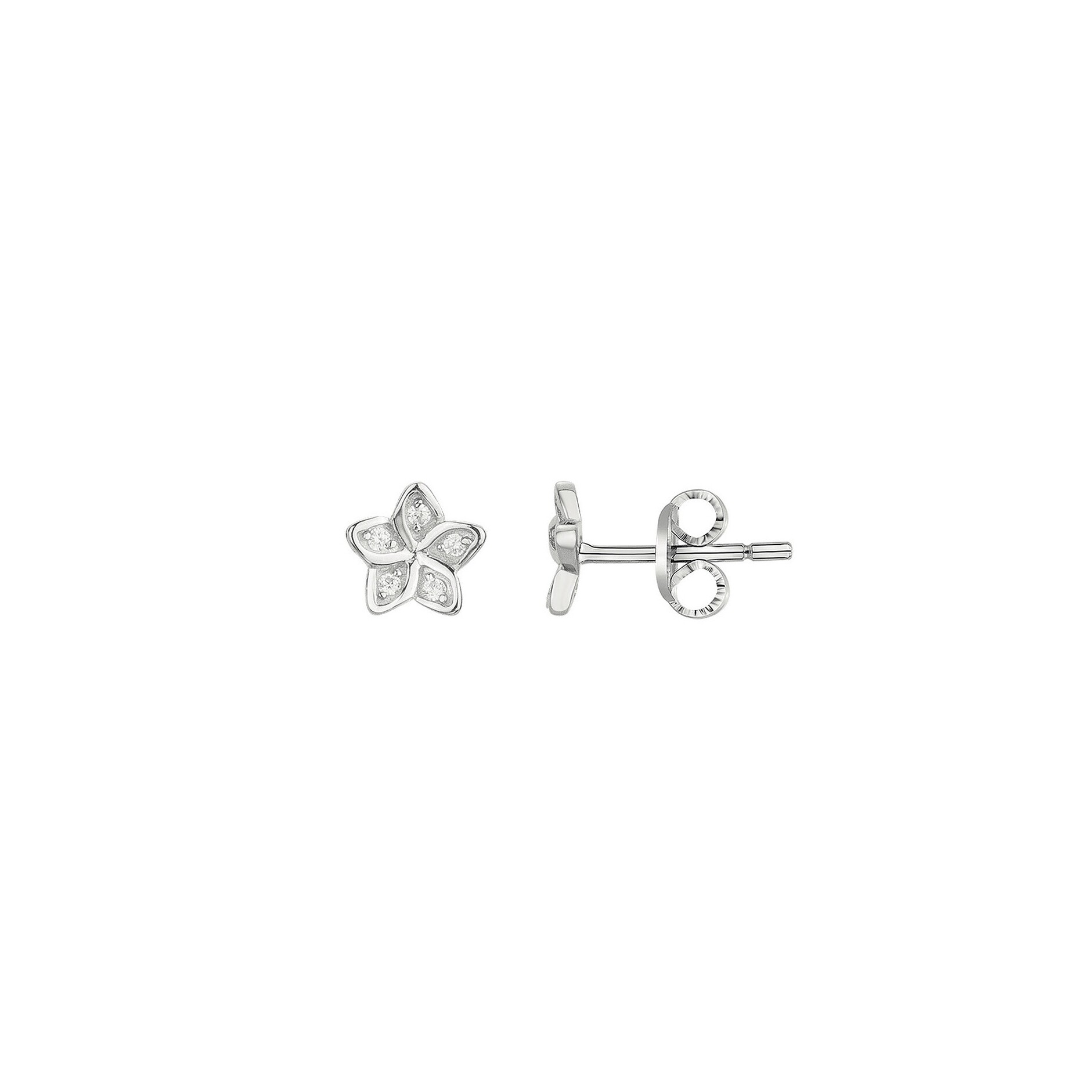 Boucles d'oreilles en argent et oxydes de zirconium