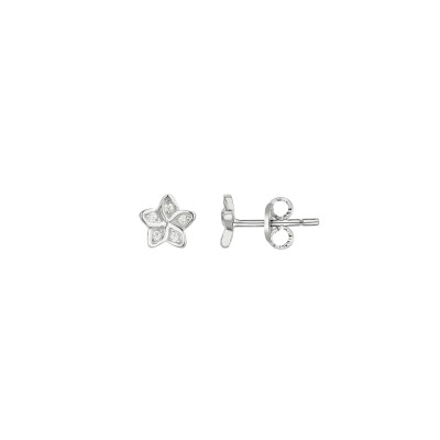 Boucles d'oreilles en argent et oxydes de zirconium