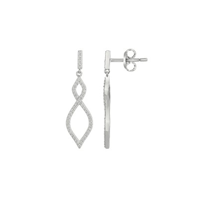 Boucles d'oreilles en argent et oxydes de zirconium