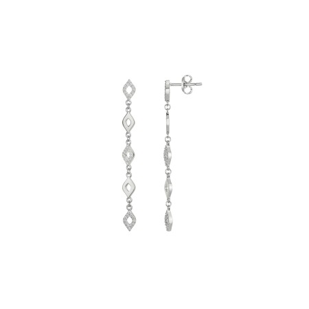 Boucles d'oreilles en argent et oxydes de zirconium