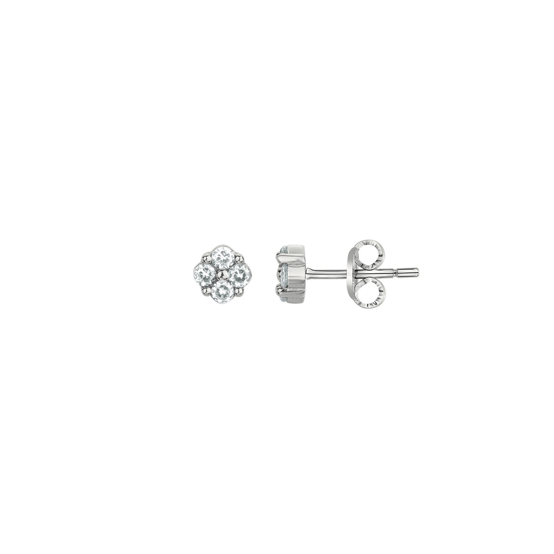 Boucles d'oreilles en argent et oxydes de zirconium