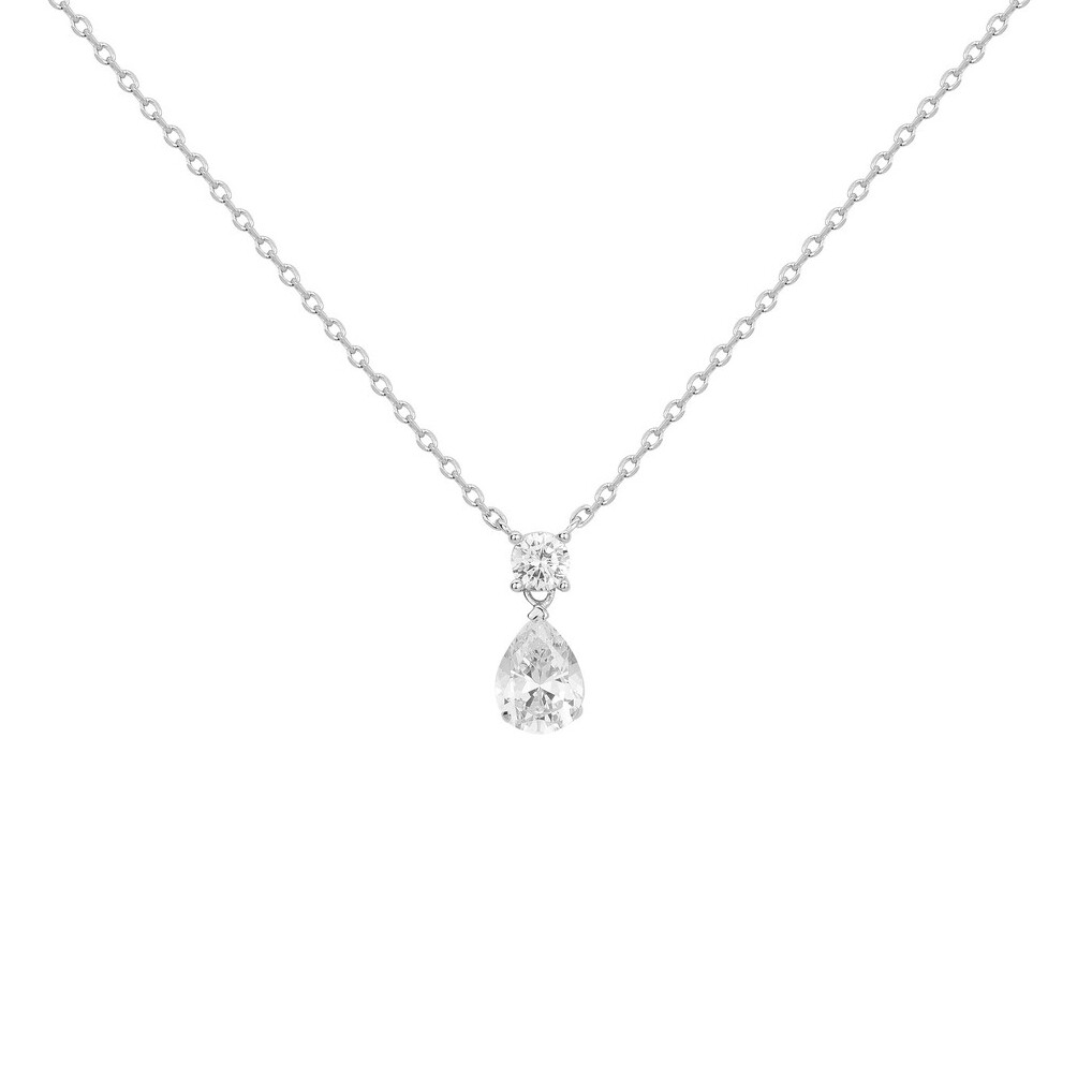 Collier en argent et oxydes de zirconium
