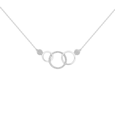 Collier en argent et oxydes de zirconium