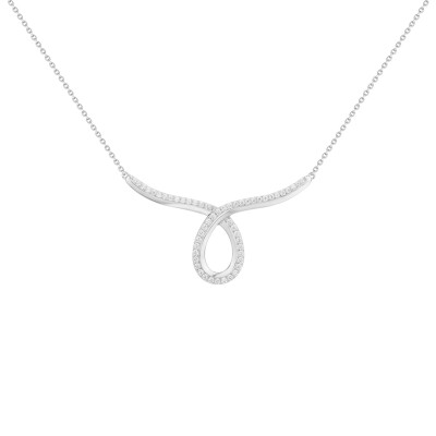Collier en argent et oxydes de zirconium